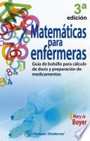 libro Matemáticas Para Enfermeras